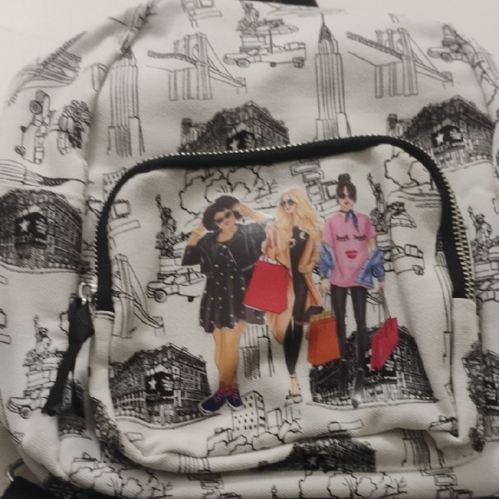 Stylish Women's Printed Backpack - Picture 3 of 5